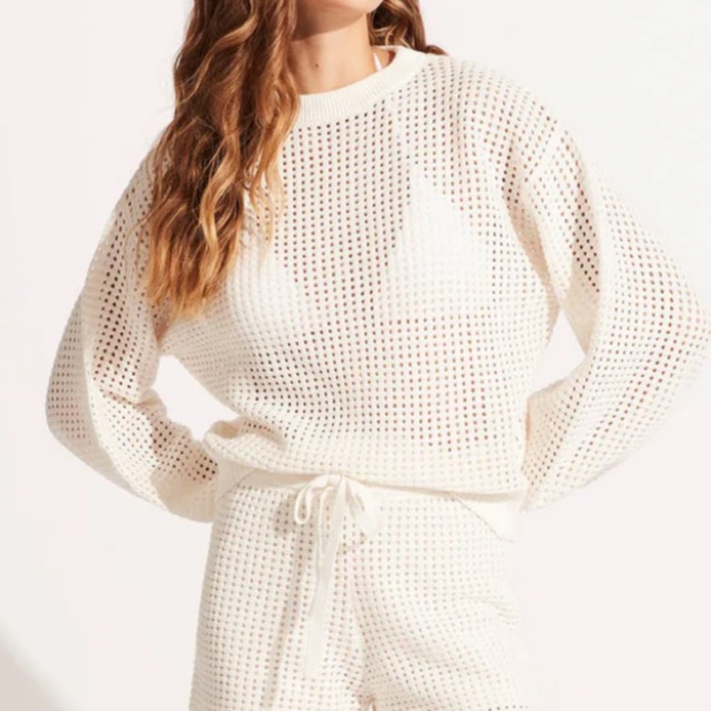 [NWT] Seafolly Byron Knit Jumper - Natural - Size M